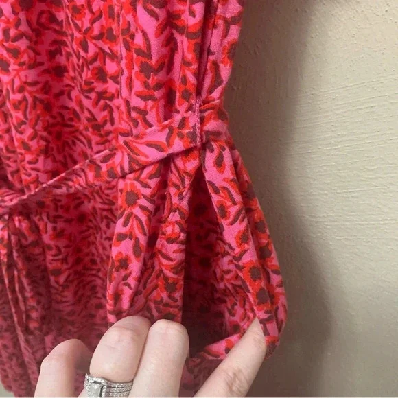 Boden Yoke Detail Jersey Mini Dress in Pink and Red Size 10 NWT New - Picture 8 of 16